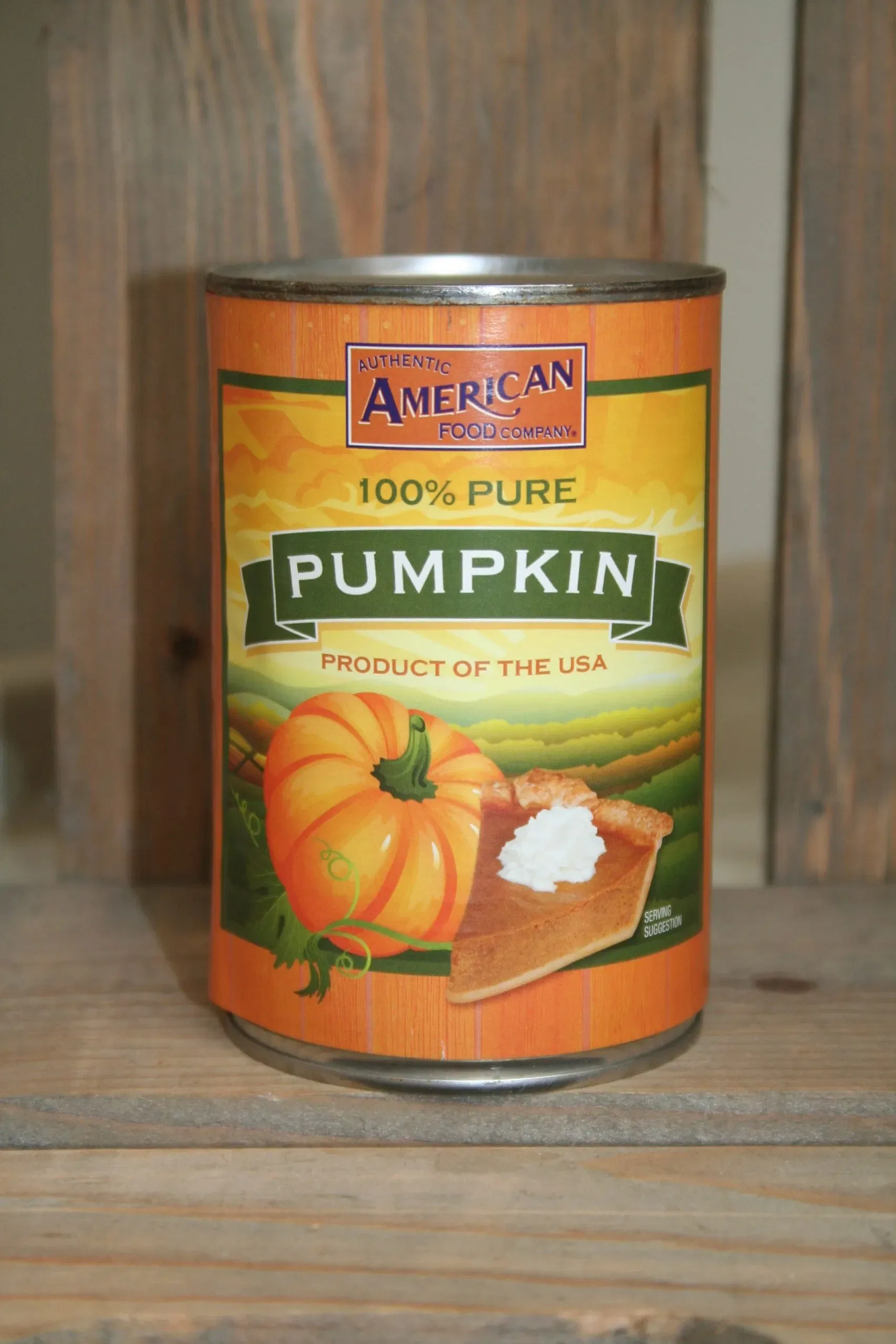 American Foods pumpkin tinned