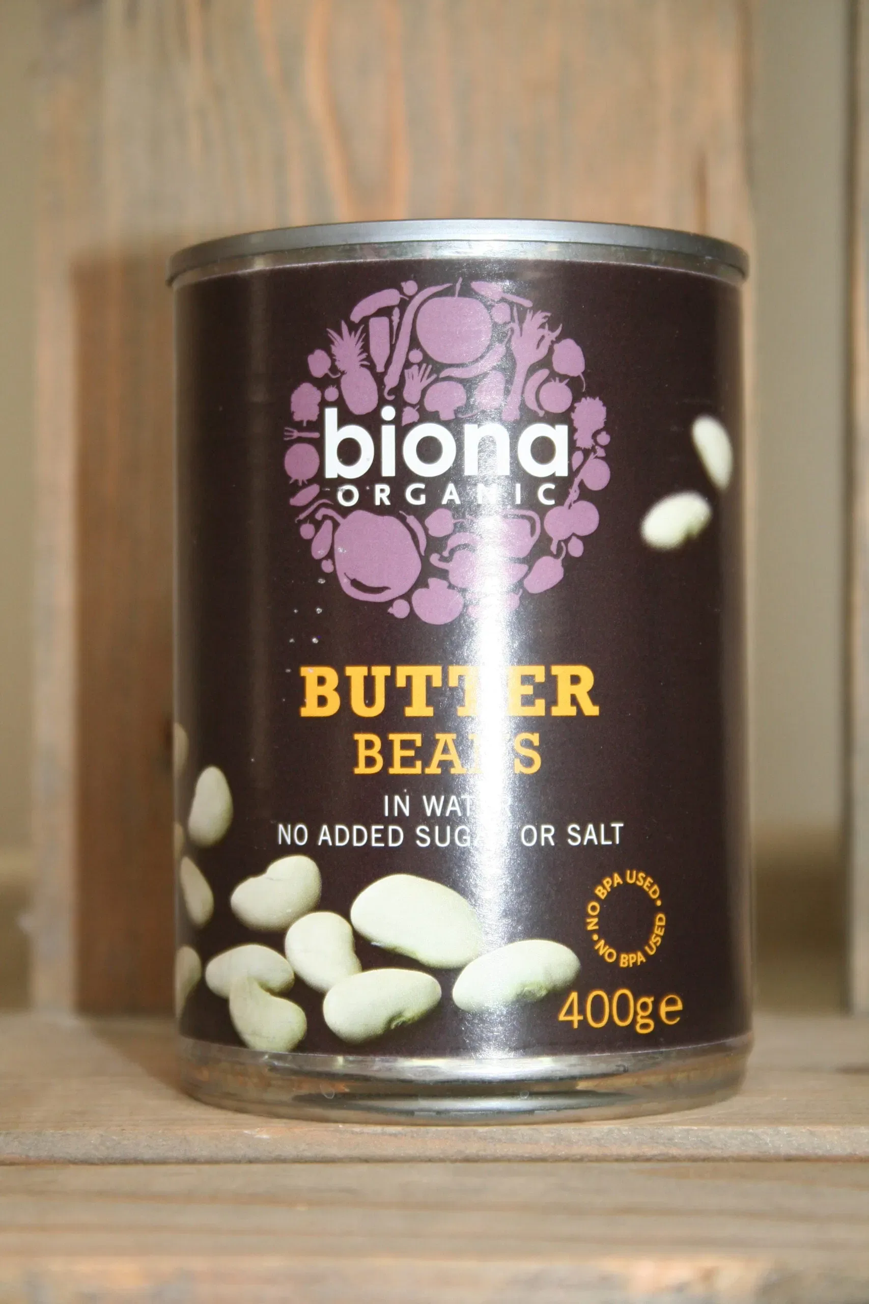 Biona organic butter beans in water