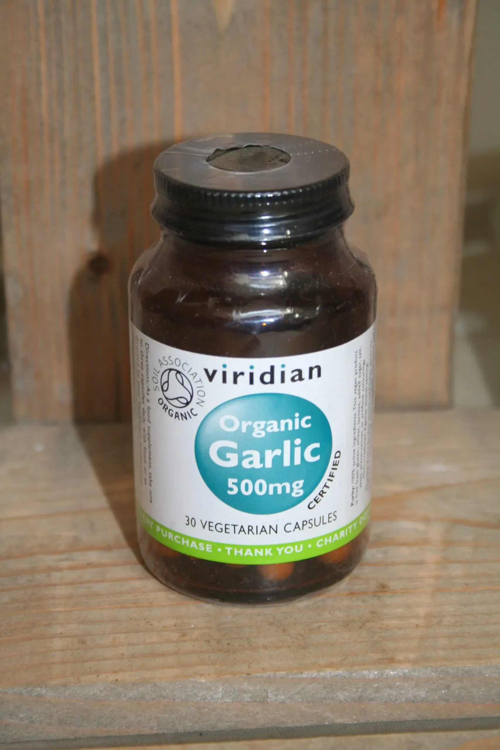 Viridian organic garlic 500mg capsules