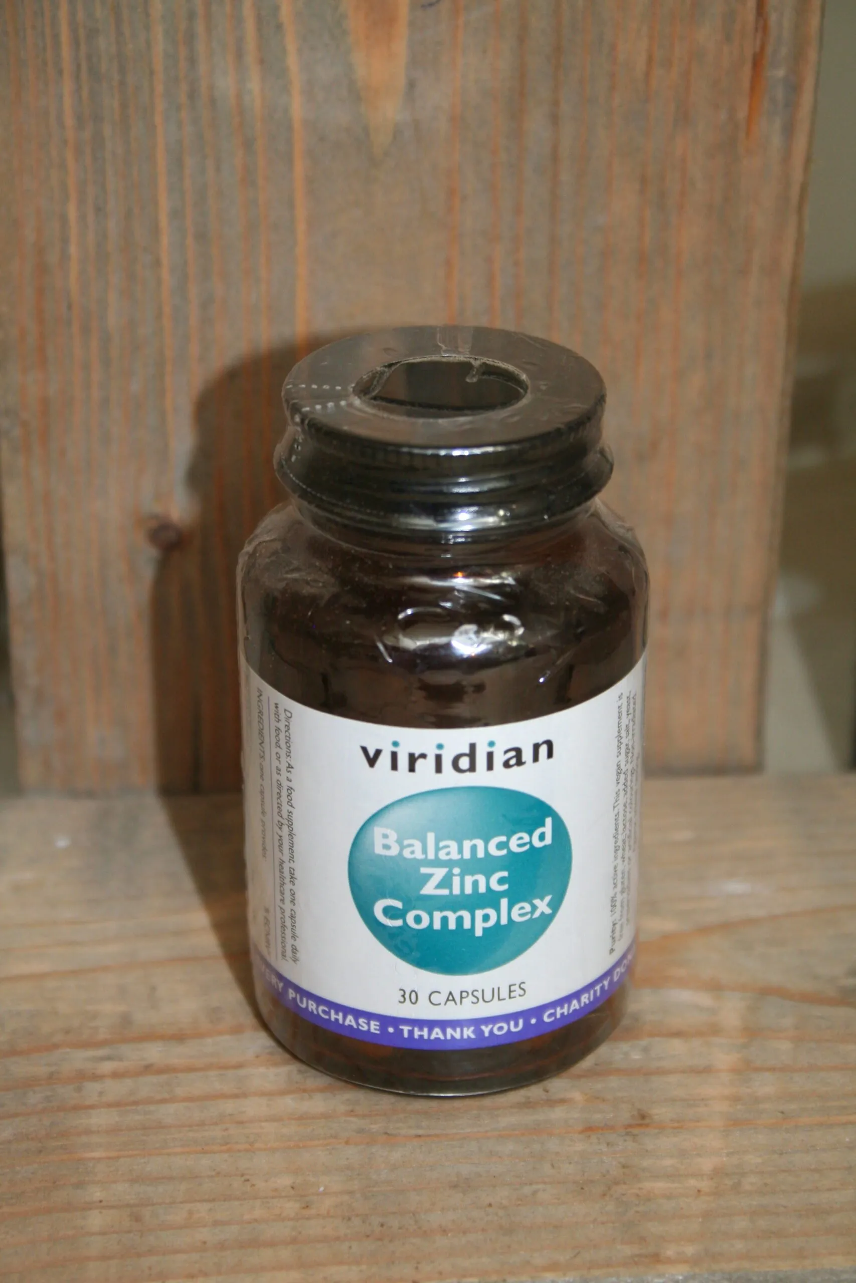 Viridian balanced zinc complex