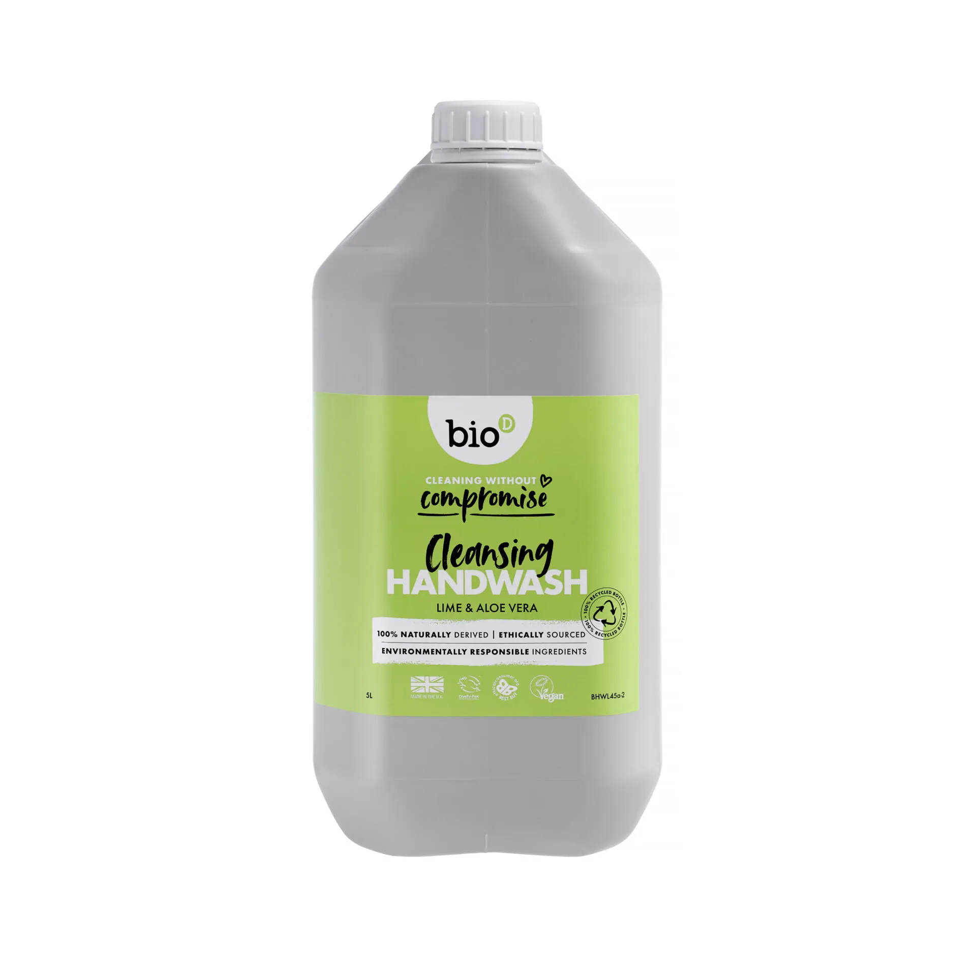 bio d sanitising hand wash lime & aloe vera (5l)