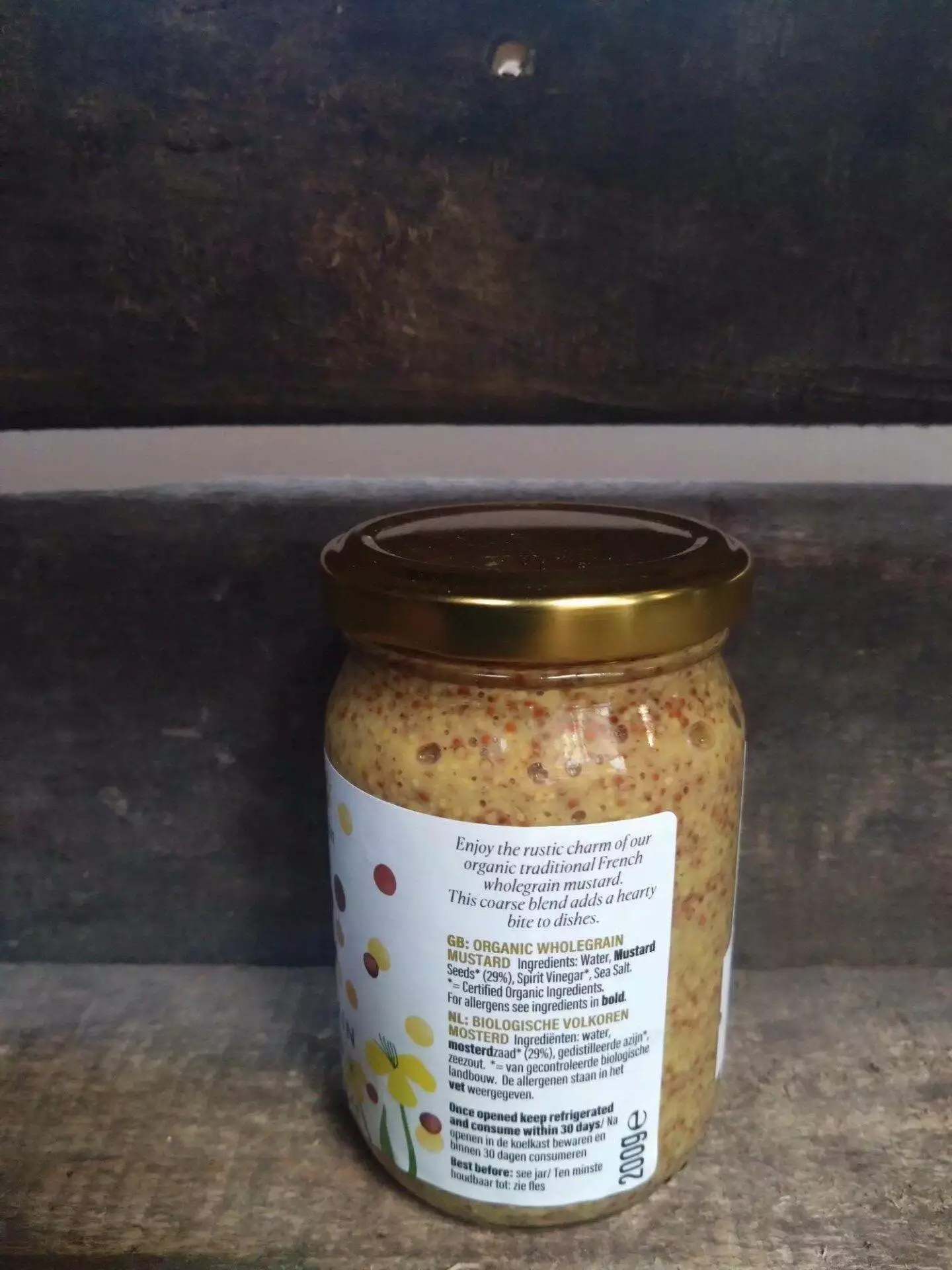 biona organic wholegrain mustard (200g)