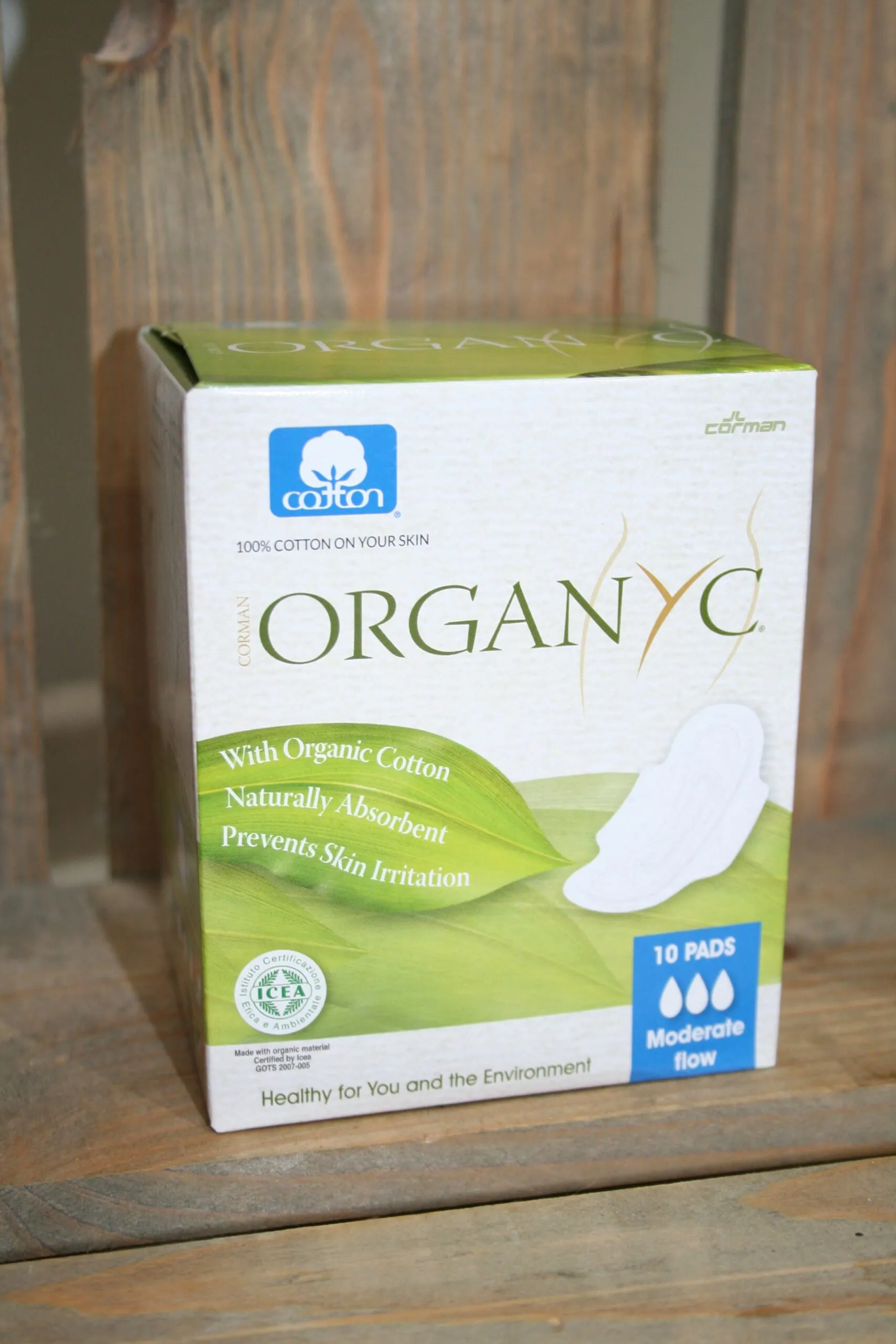 Organyc pads moderate flow
