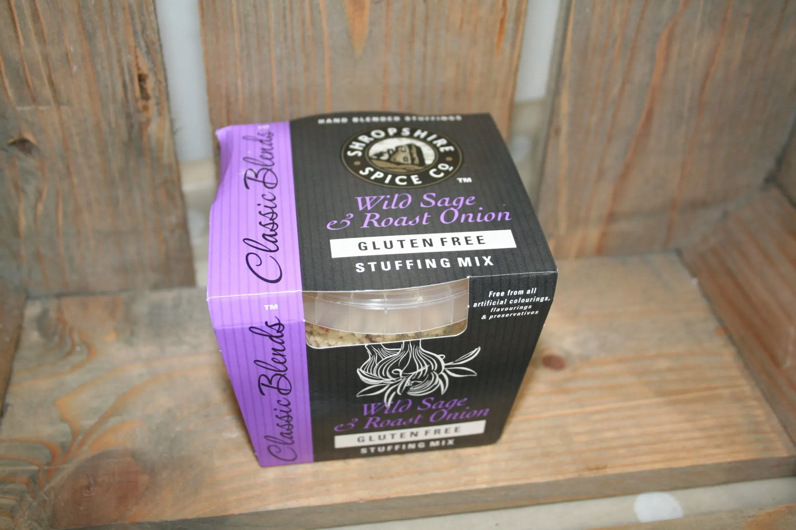 Shropshire Spice Co Wild Sage & Roast Onion stuffing mix gluten free