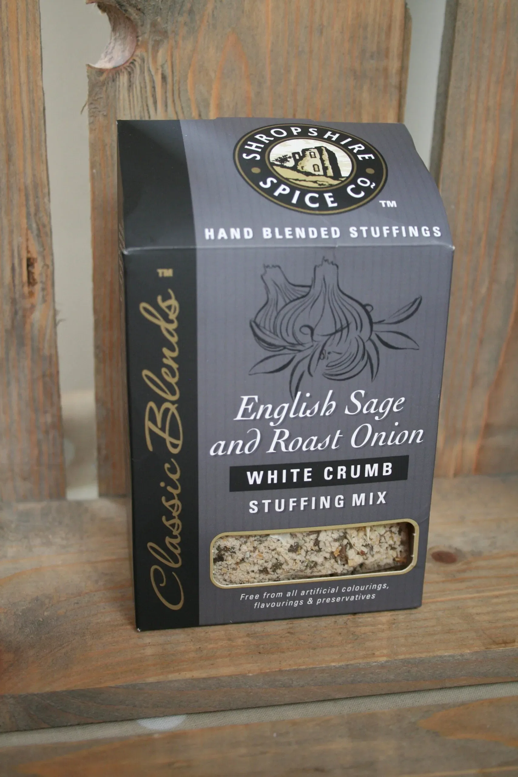 Shropshire Spice Co English Sage & Roast Ontion white crumb stuffing mix