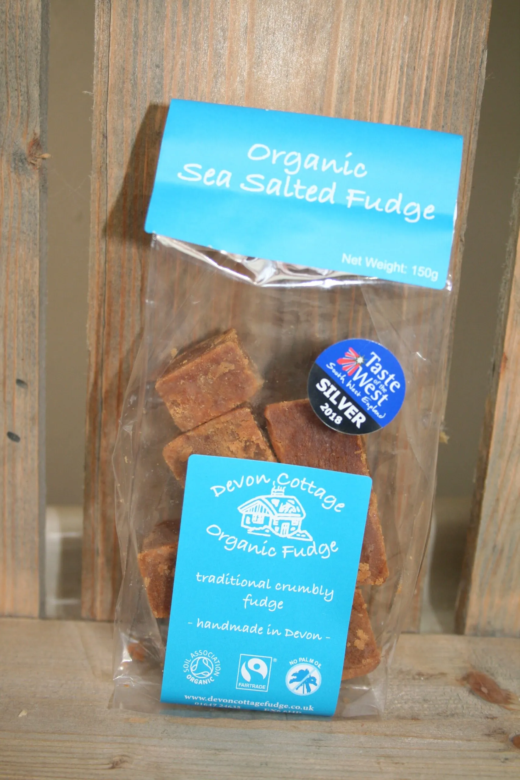 Devon Cottage organic sea salted fudge