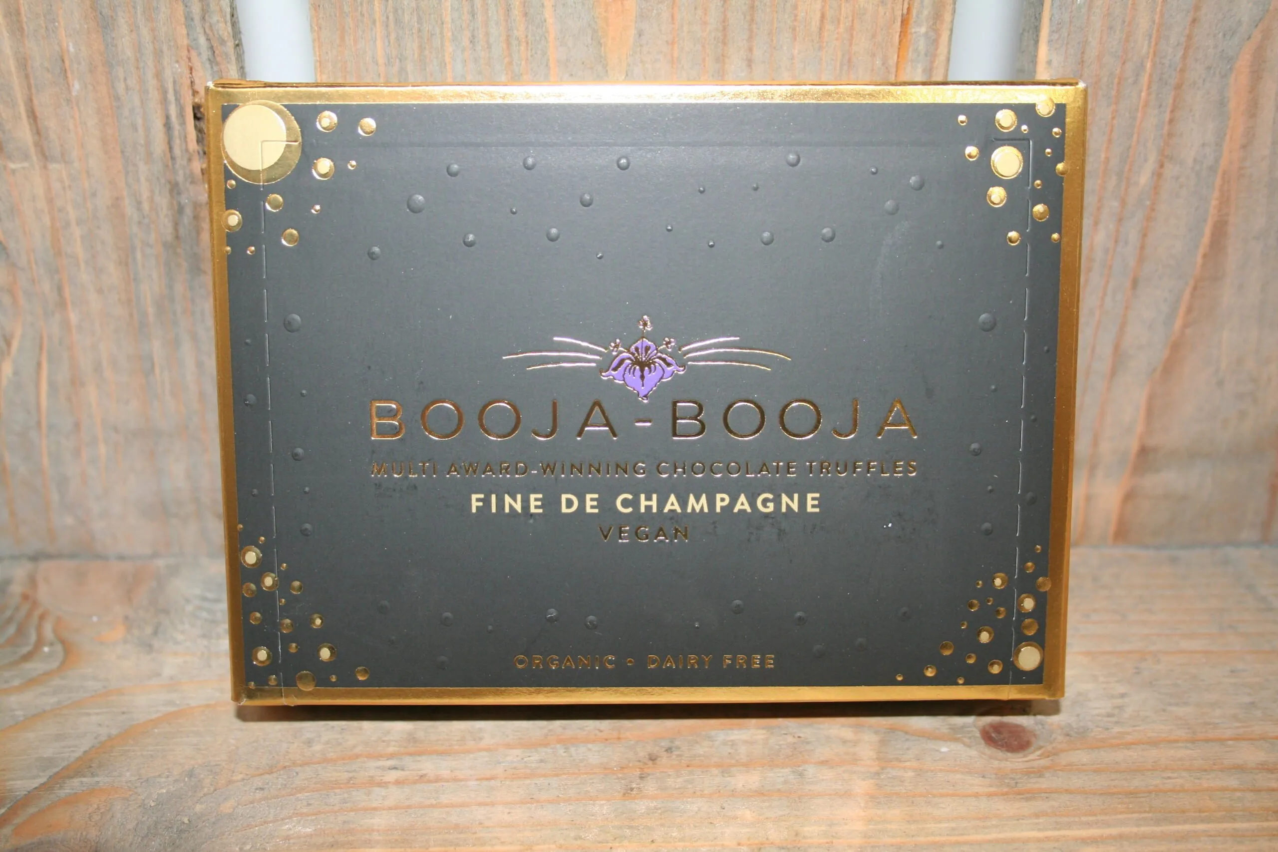 Booja Booja chocolate truffles organic dairy free fine de champagne
