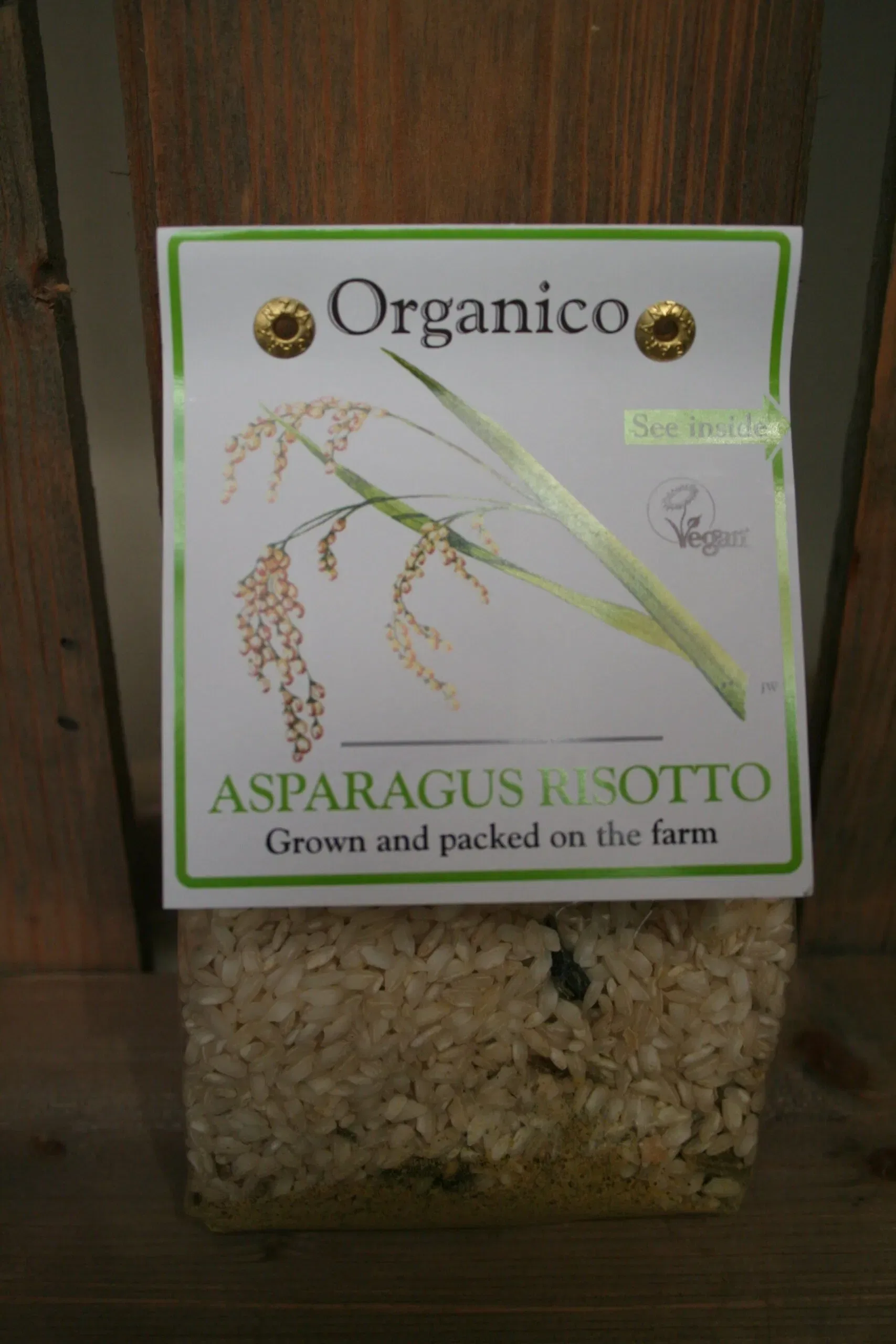 Organico organic vegan asparagus risotto