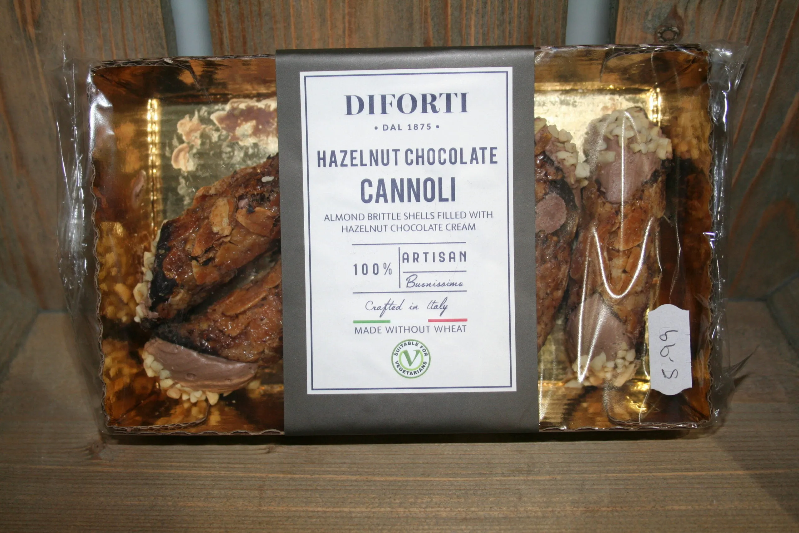 Diforti hazelnut chocolate cannoli
