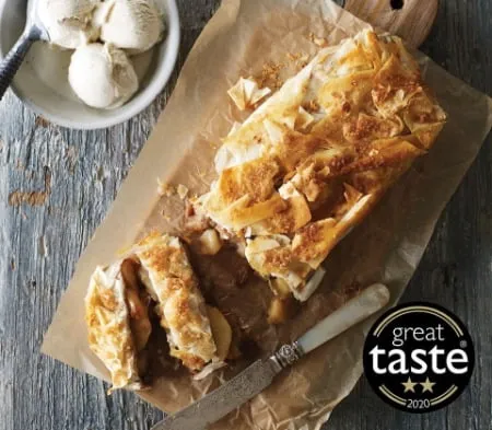 Cook frozen food apple strudel