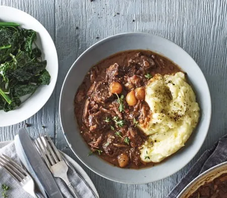 Cook frozen food beef bourguignon