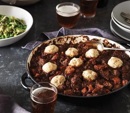 Cook Steak & stout with cheese scone dumplings