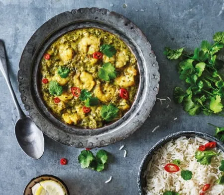 Cook Keralan prawn & mango curry