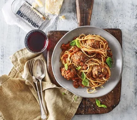 Cook meatballs in rustic sauce