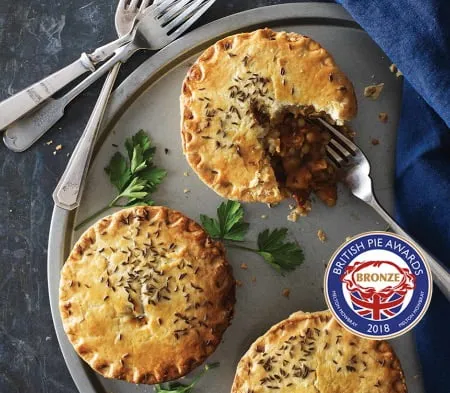 Cook roasted veg, kale & lentil pie
