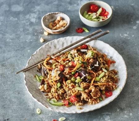 Cook sticky veg satay