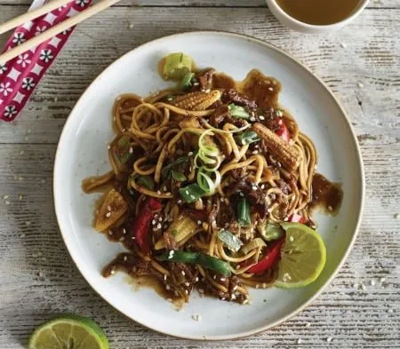 Cook hoisin duck noodles