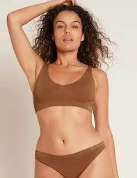 Boody padded shaper crop bra dark nude