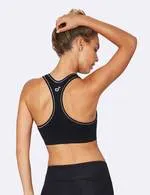 Boody Active raceback s[ports bra black with silver stitching