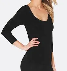 Boody scoop neck top black