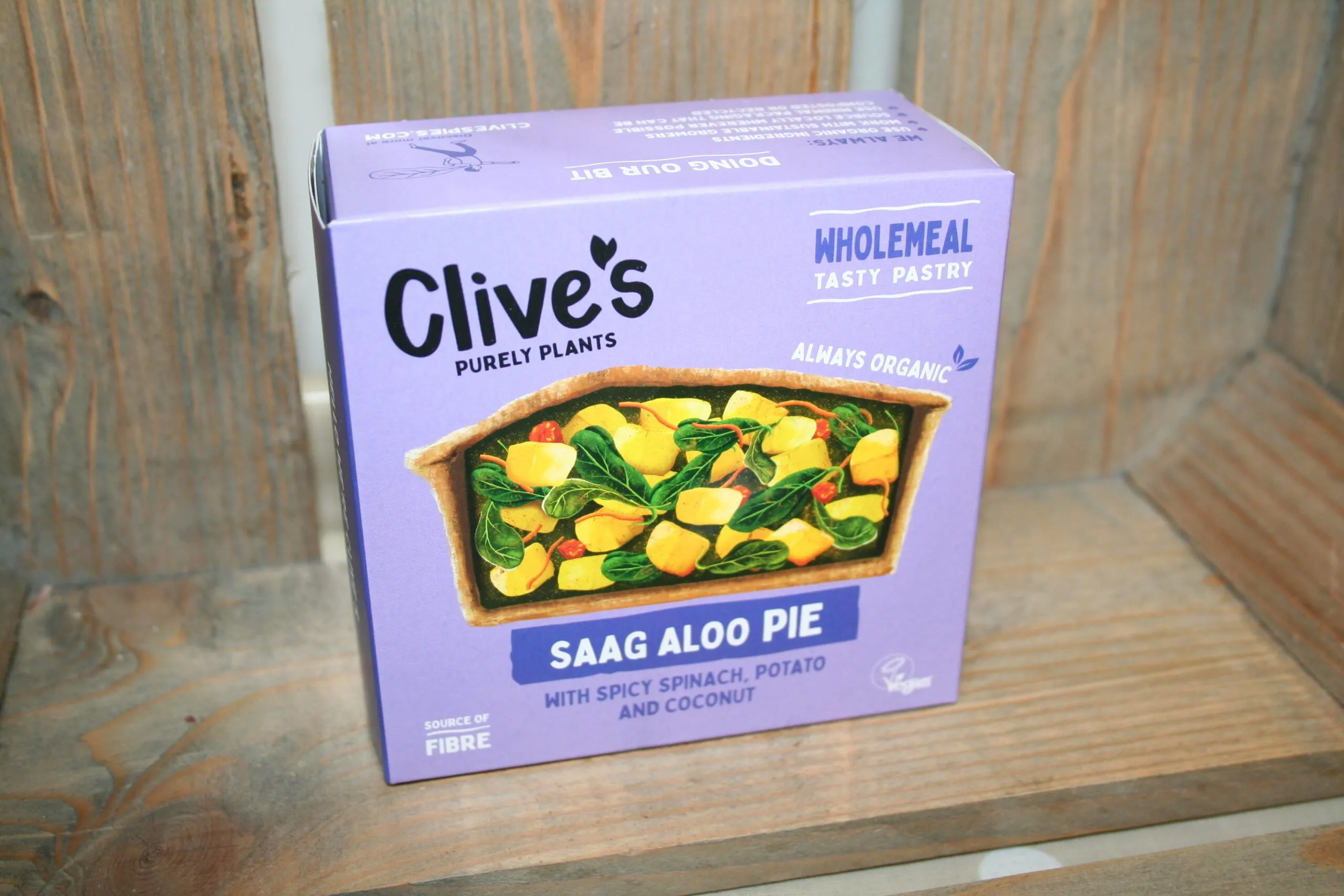 Clives Purelt plants saag aloo pie