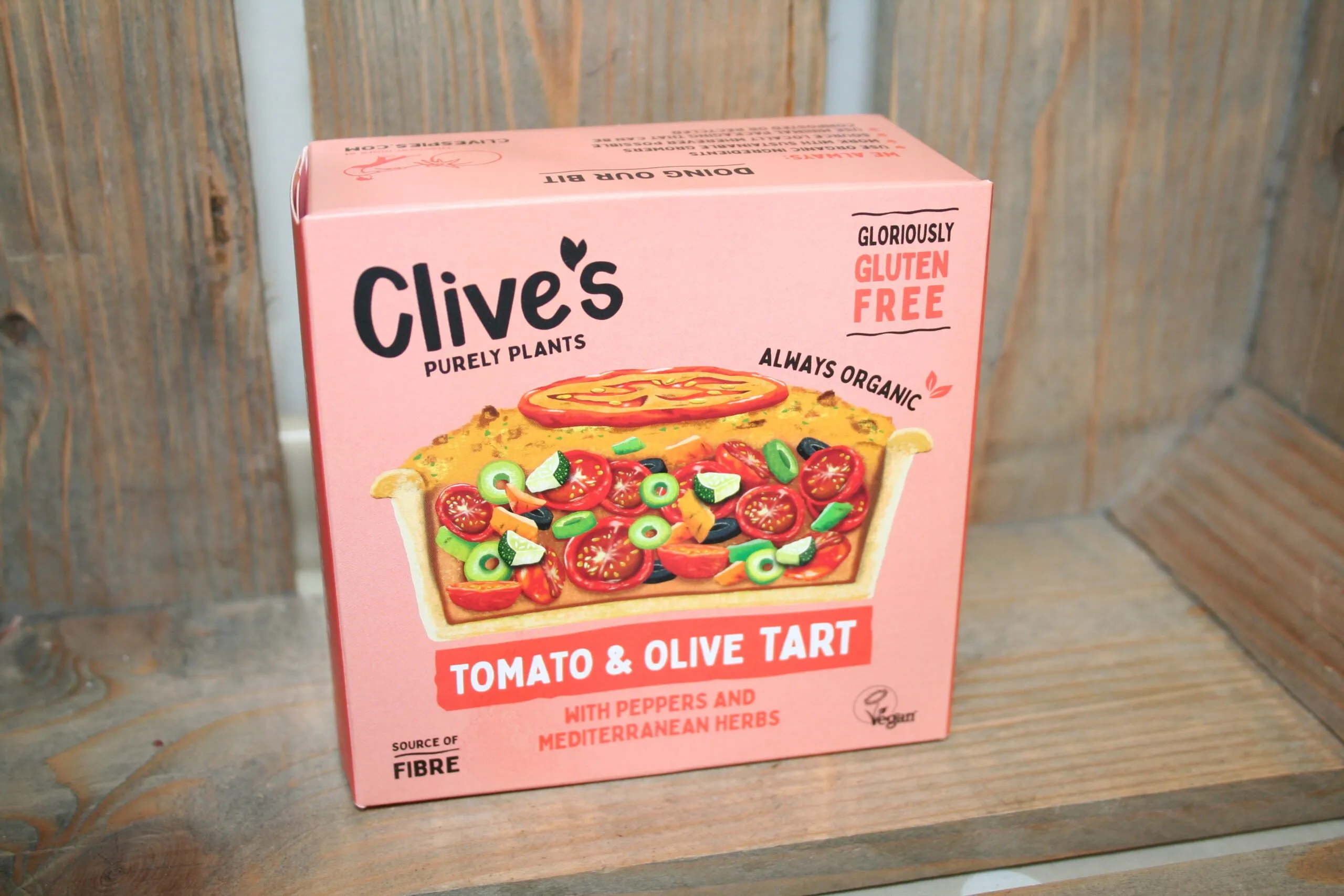 Clives tomato & olive tart