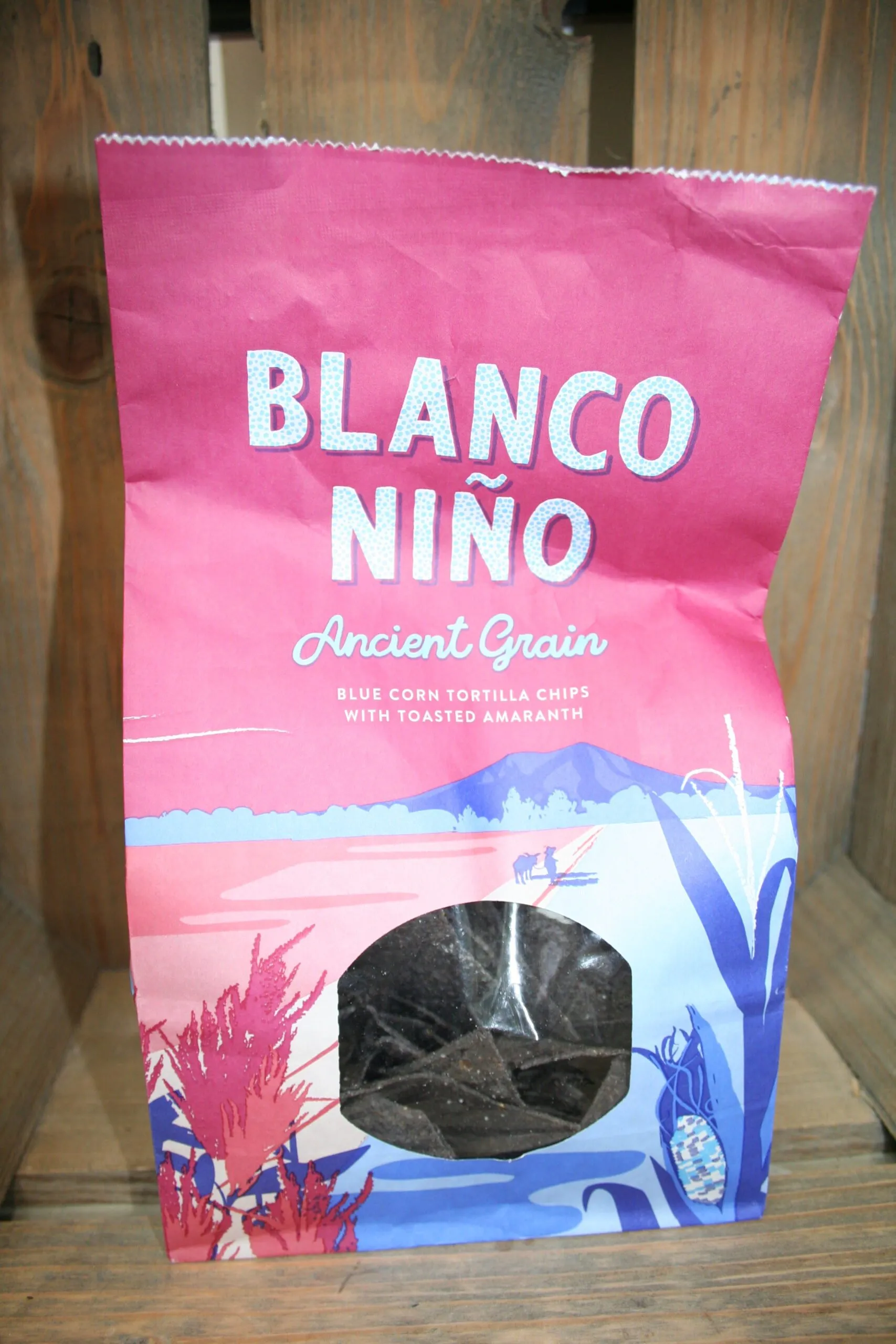Blanco Nino ancient grain blue corn tortilla chips