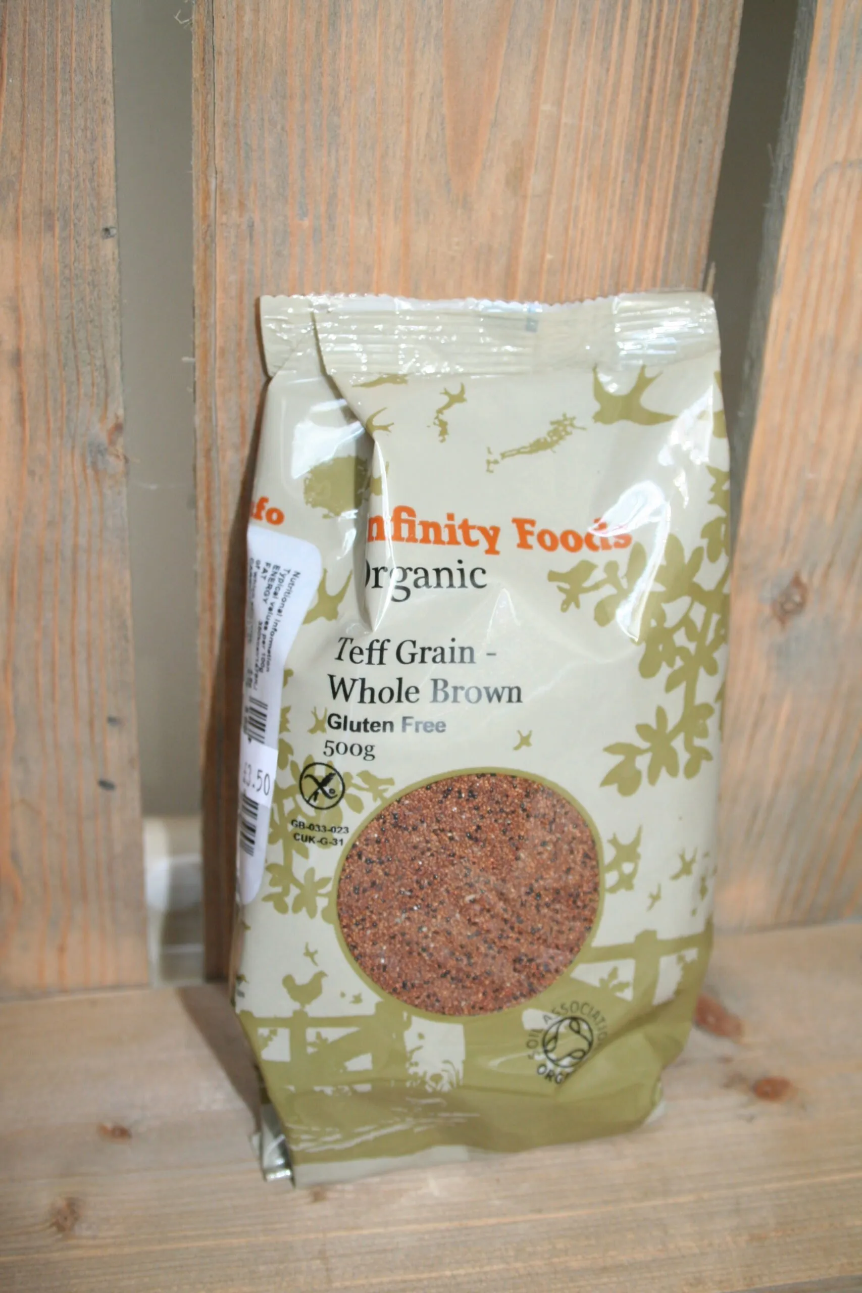 Infinity Foods organic teff grain whole brown gluten free