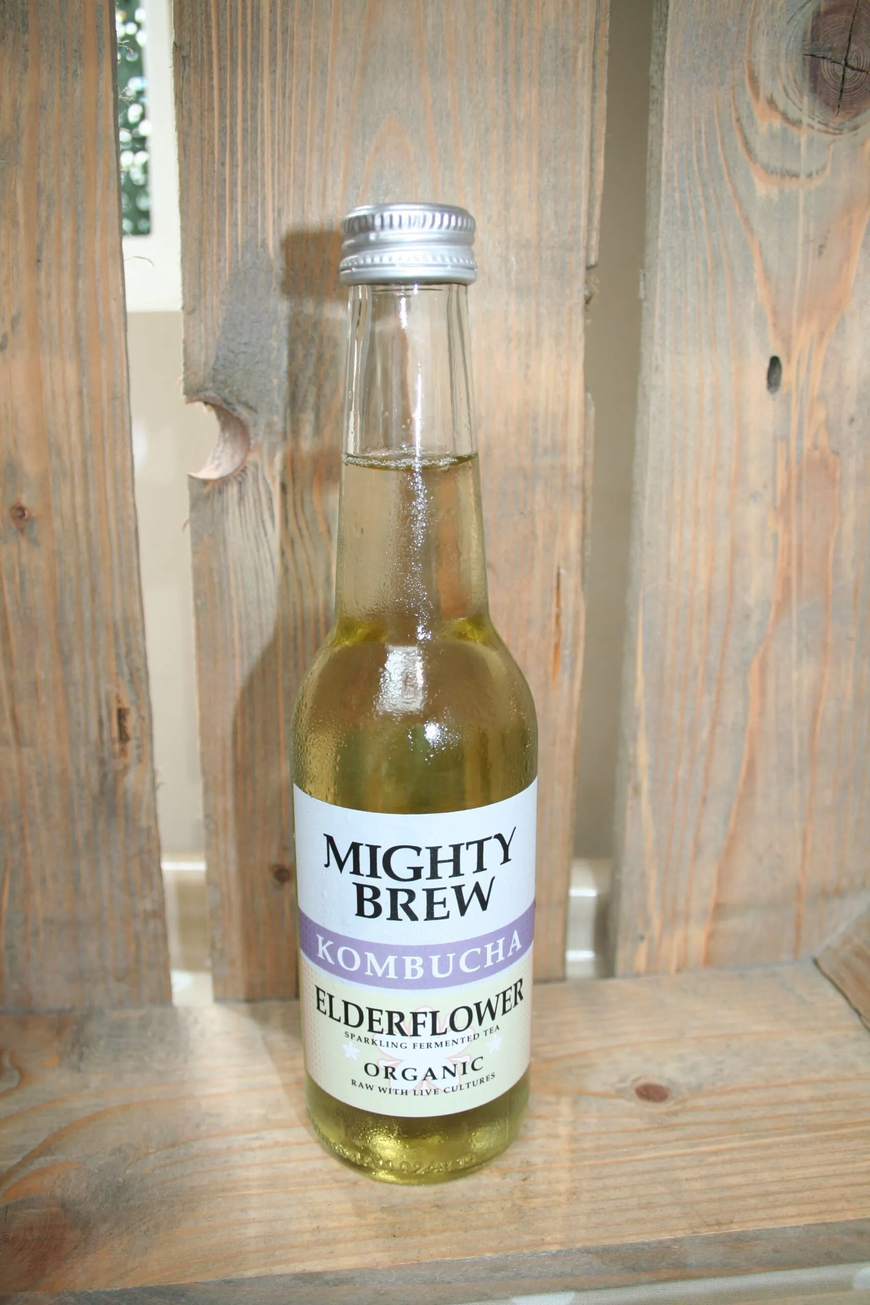 Mighty Brew elderflower kombucha