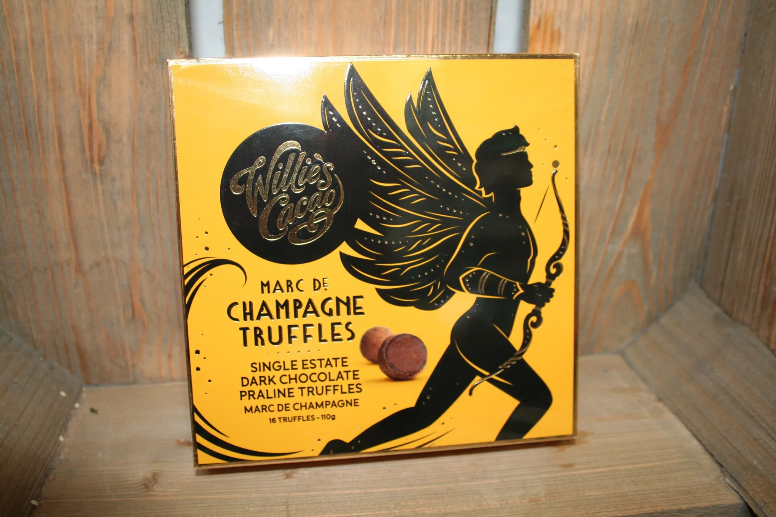 Willies Cacao marc de champagne truffles