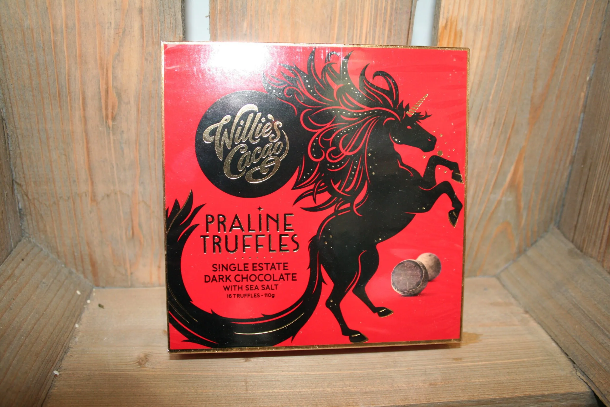 Willies Cacao praline truffles dark chocolate with dark chocolate