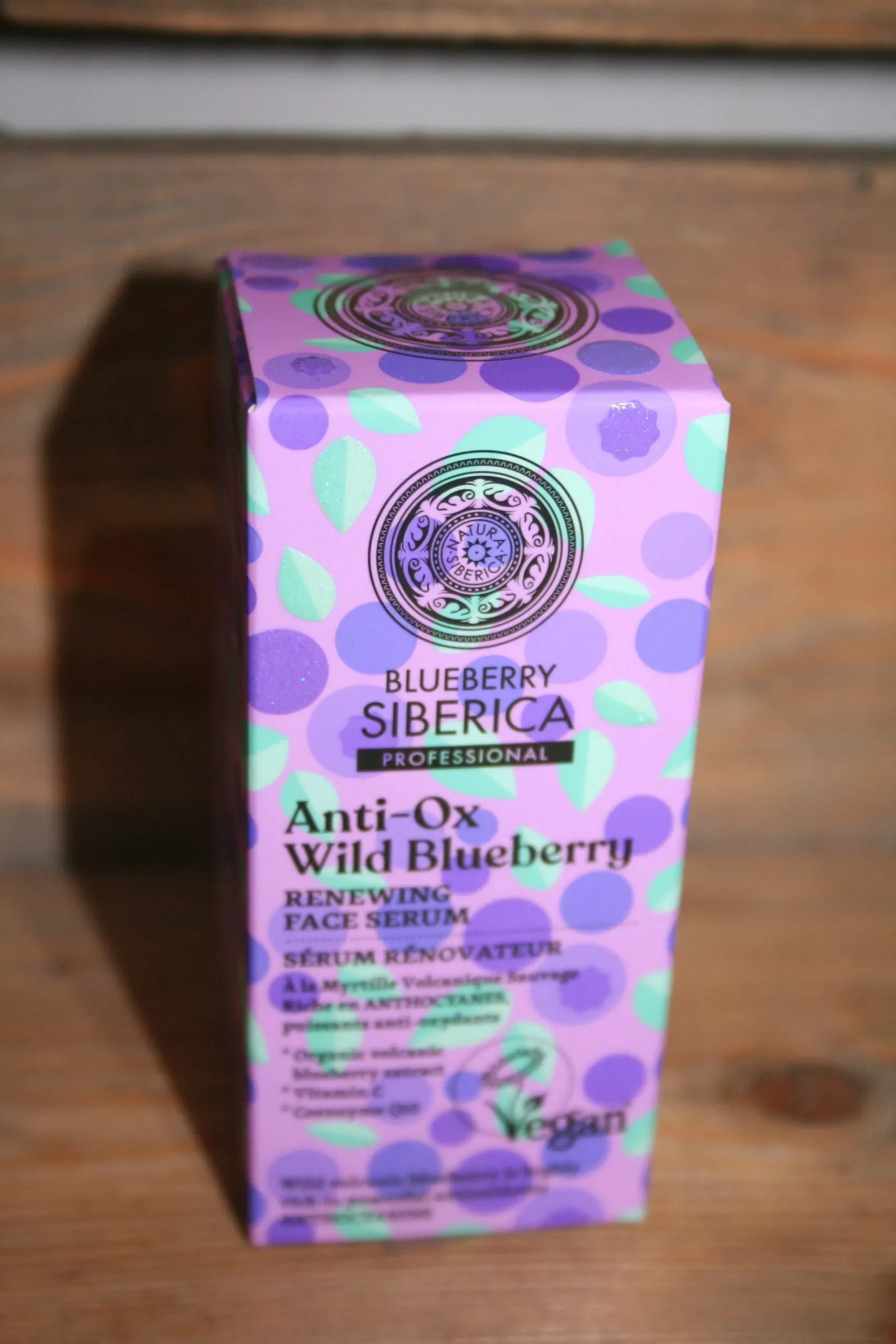 Natura Siberica anti ox wild blueberry renewing face serum