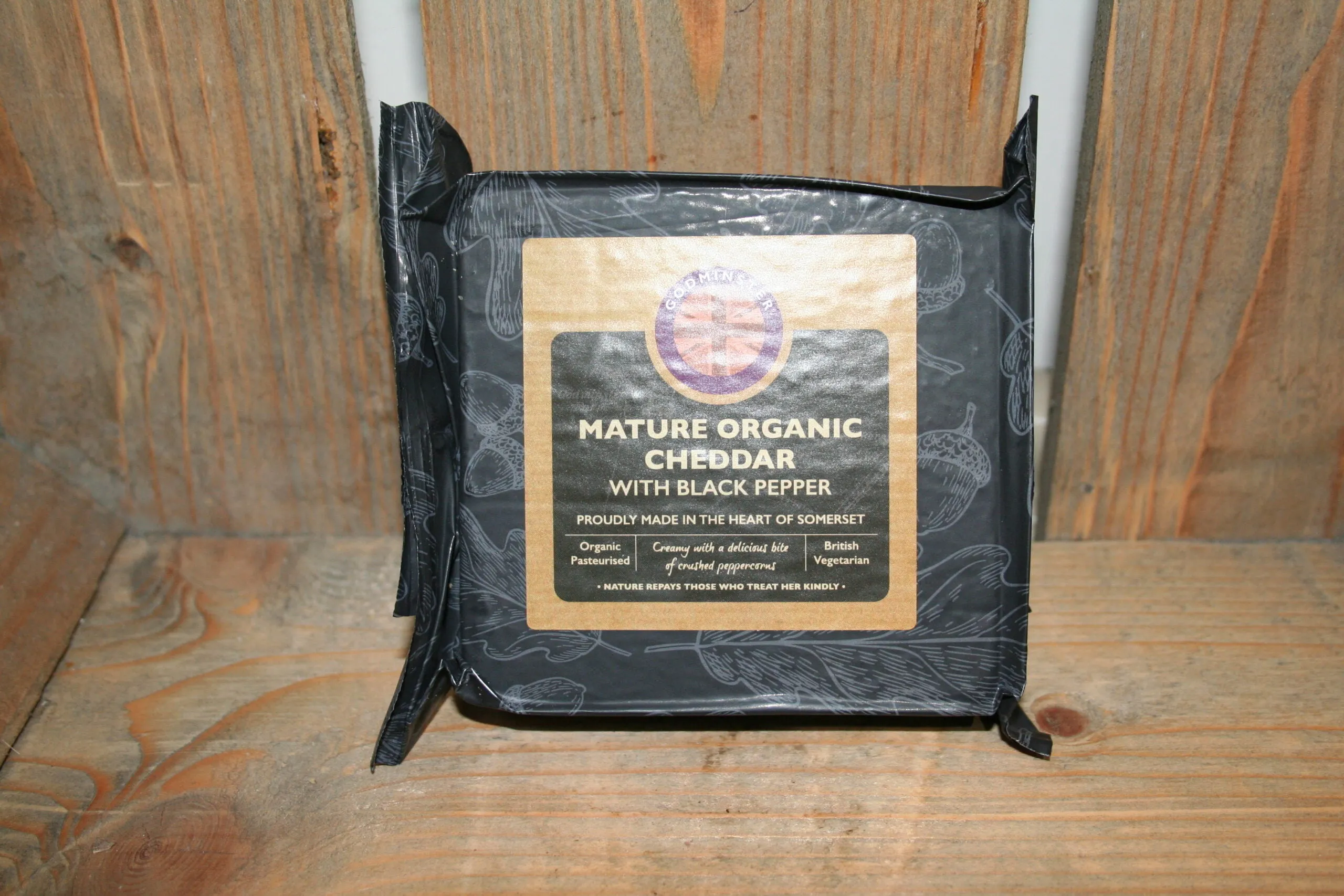 Godminster mature organic cheddar with black pepper