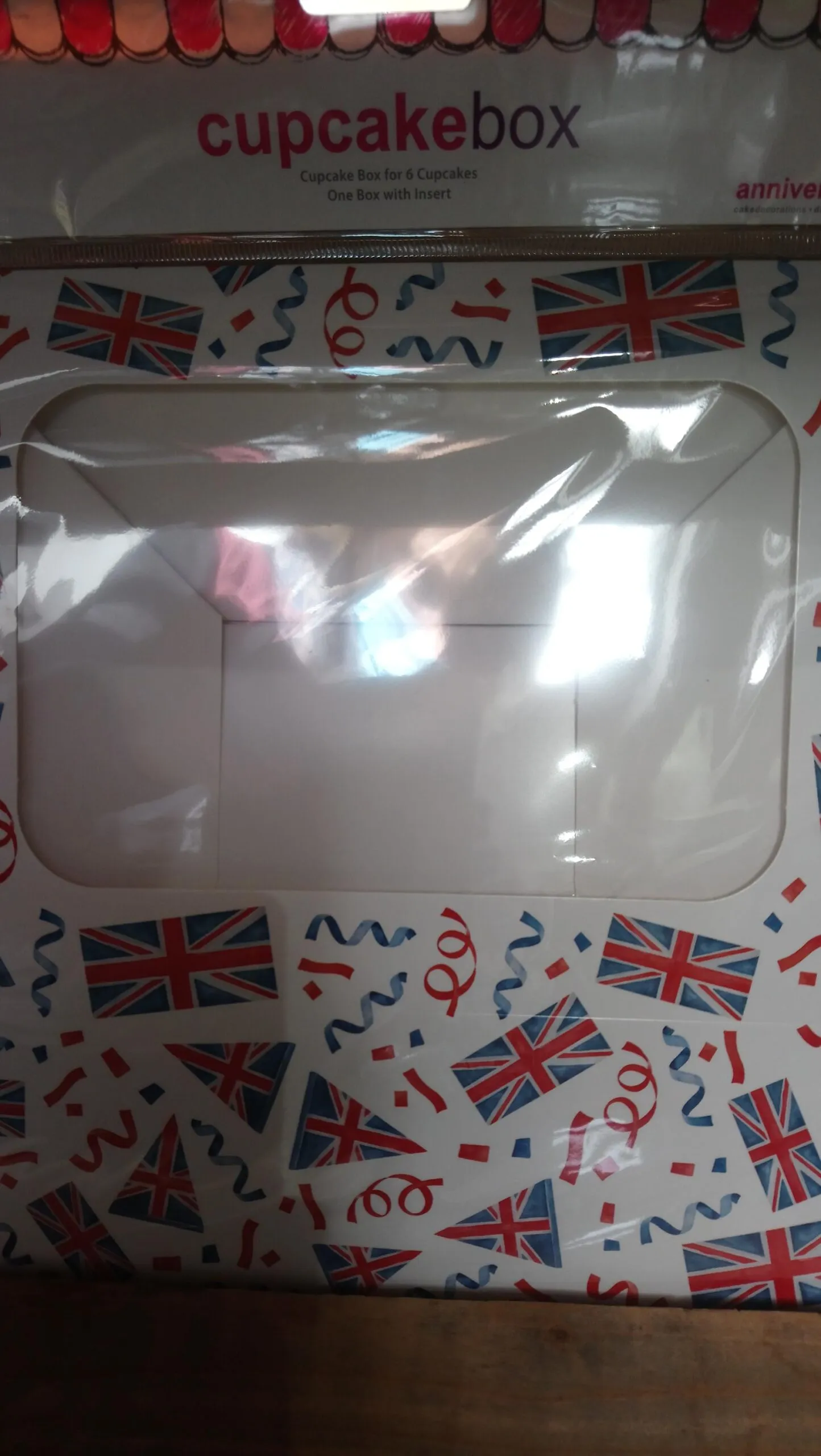 ANNIVERSARY HOUSE Union Jack Cupcake Box (x1 box)