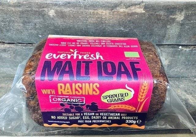 EVERFRESH Organic Malt Loaf with Raisins (400g)