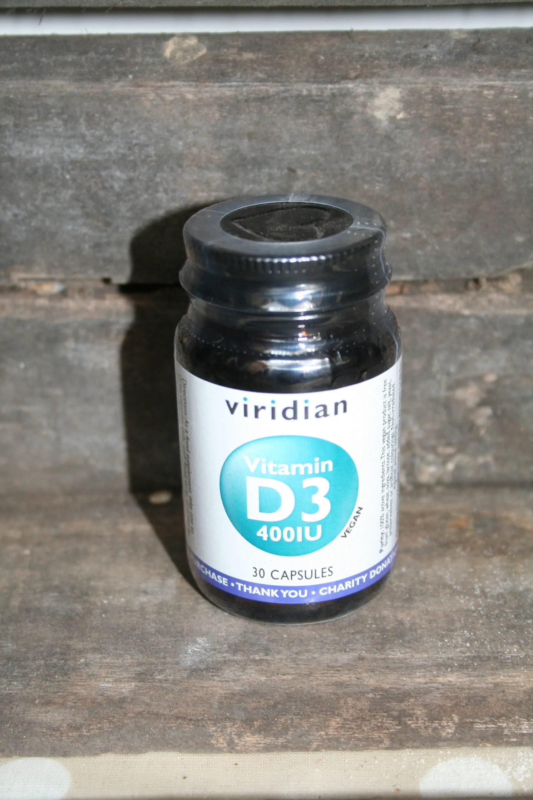 Viridian vitamin D3 400IU