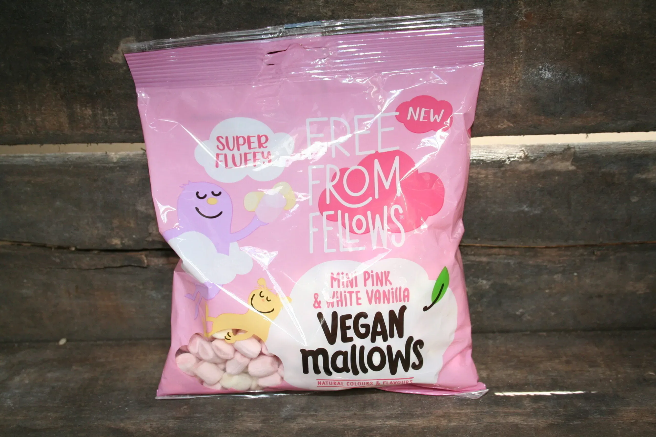 Free From Fellows mini pink & white vegan mallows