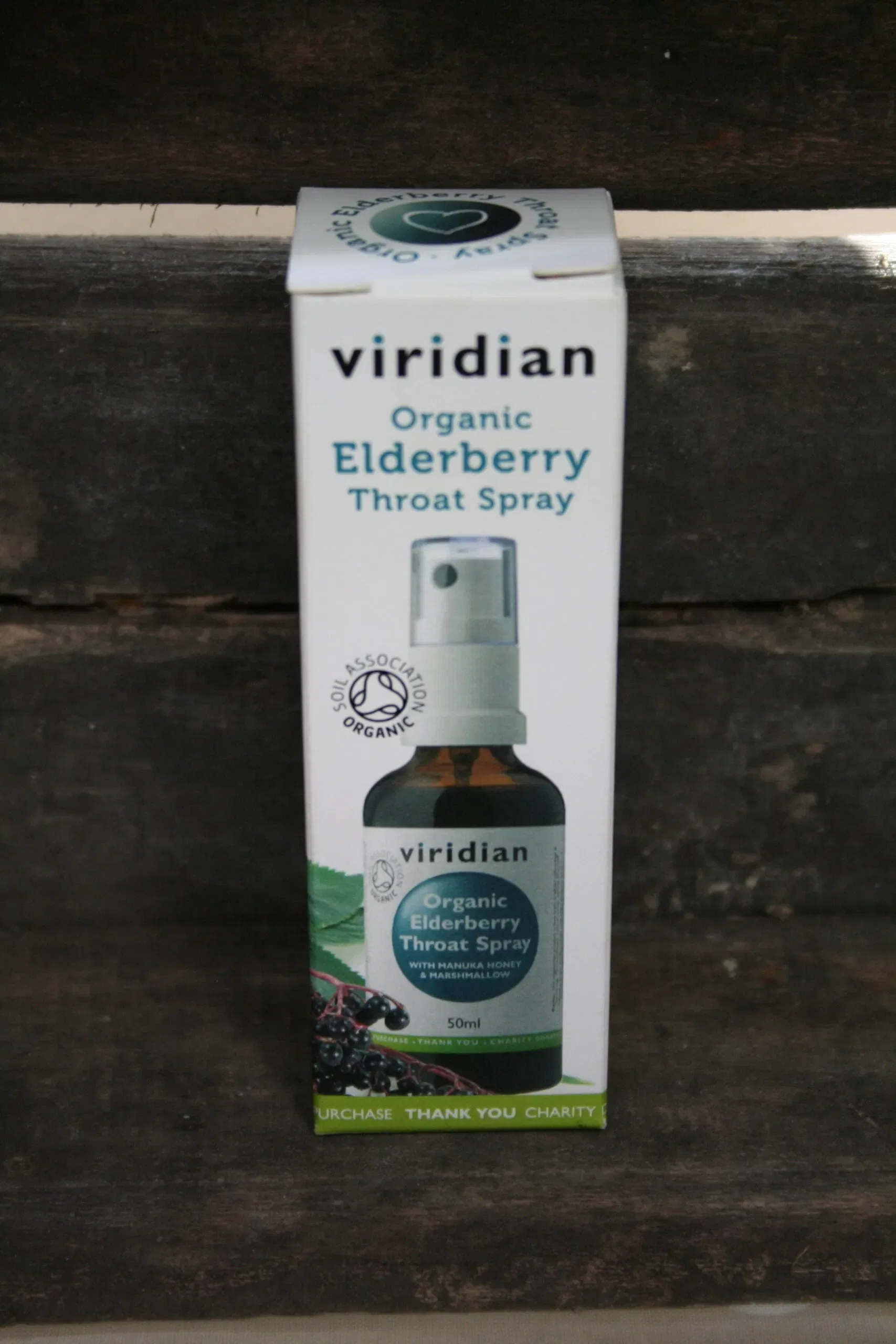 Viridian organic elderberry throat spray