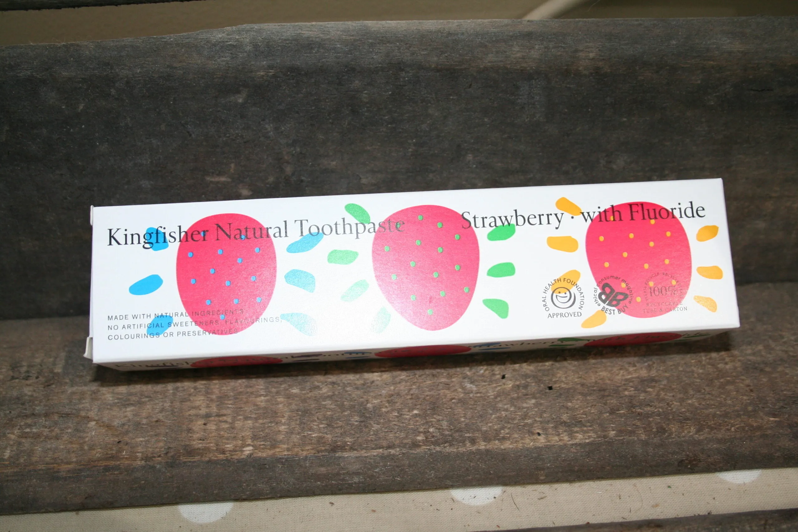Kingfisher strawberry toothpaste