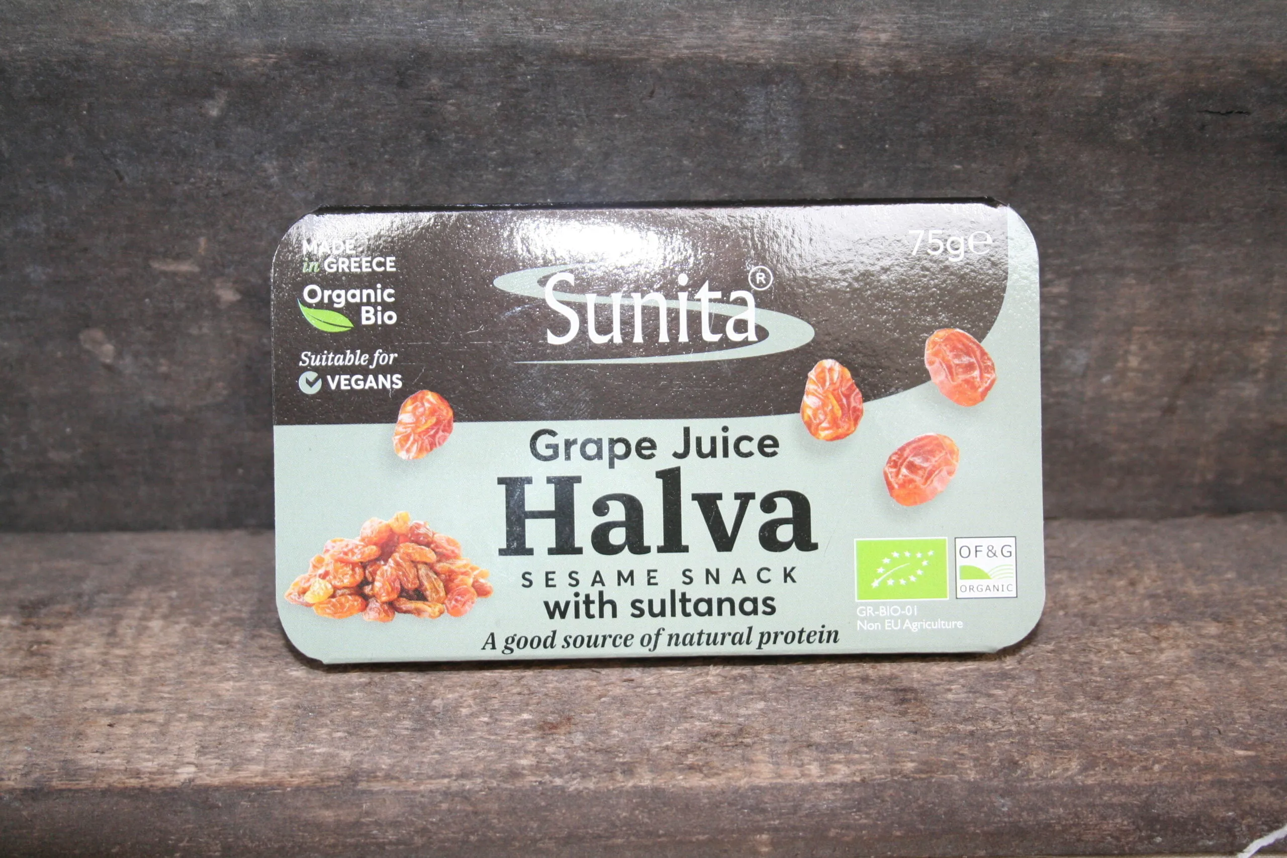 Sunita grape juice halva sesame snack with sultanas
