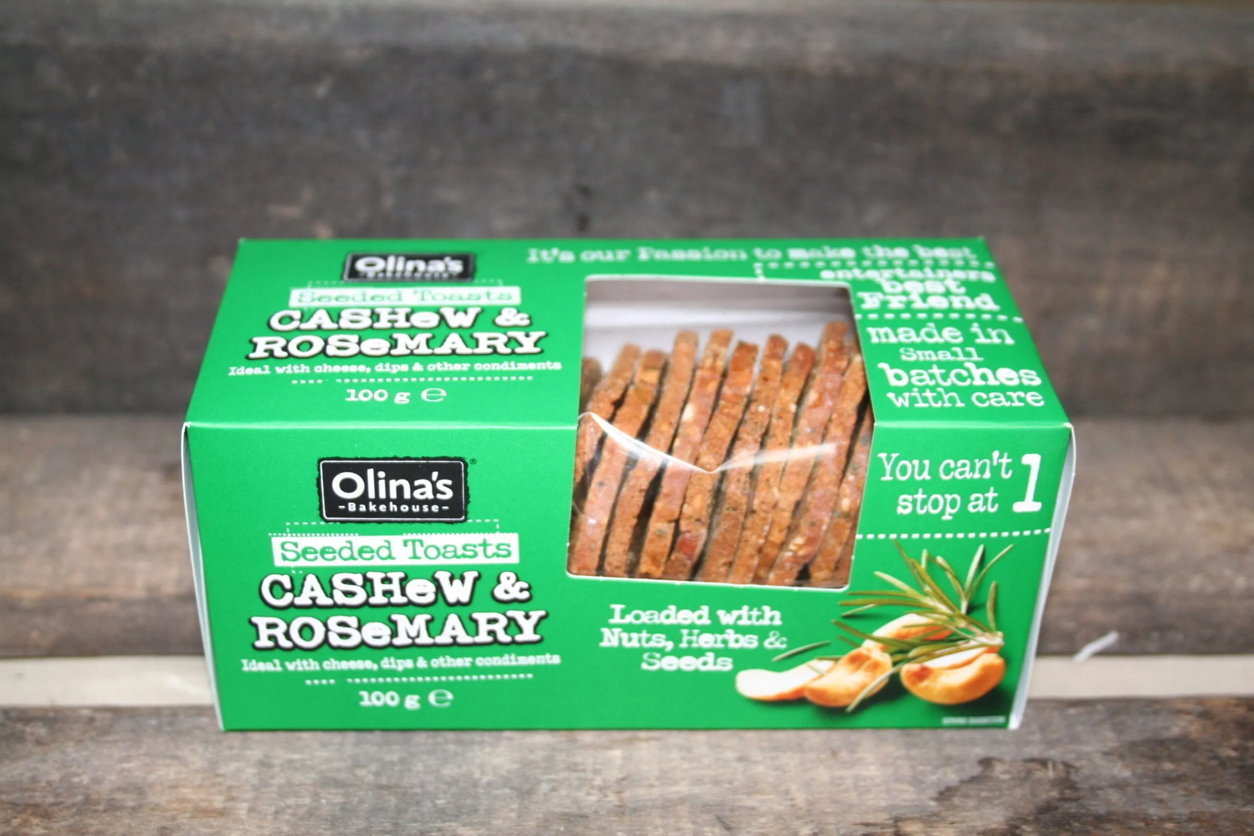 Olinas seeded toasts cashew & rosemary