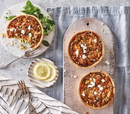 Cook butternut, spinach & feta tarte