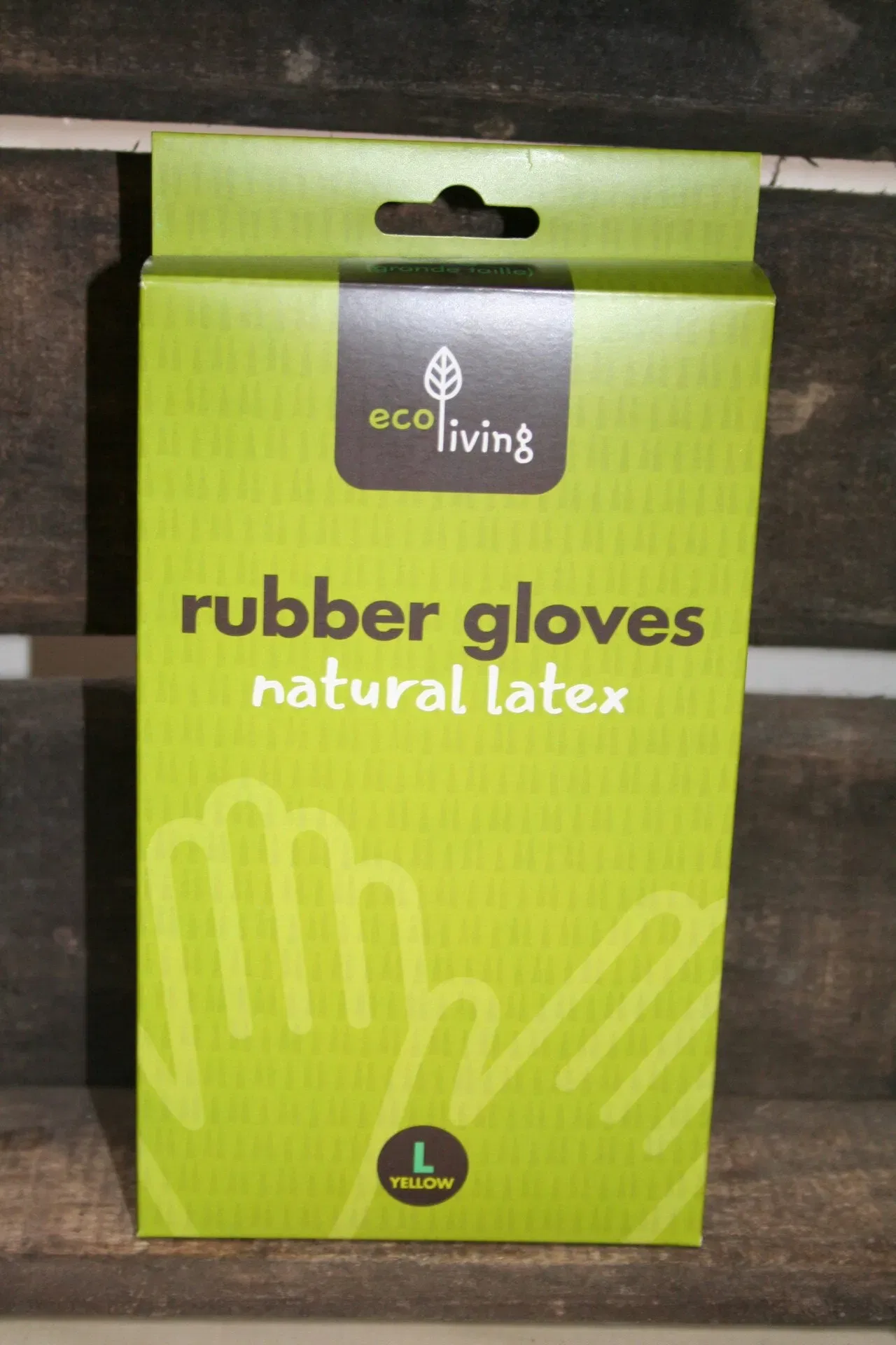 Eco living natural latex rubber gloves