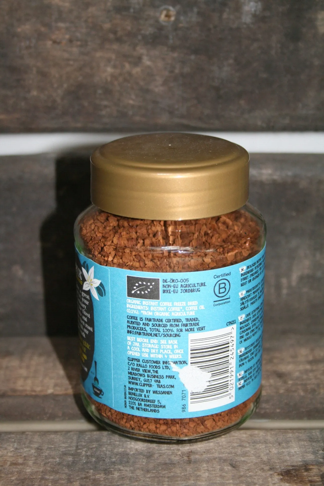 Clipper house blend organic instant coffee