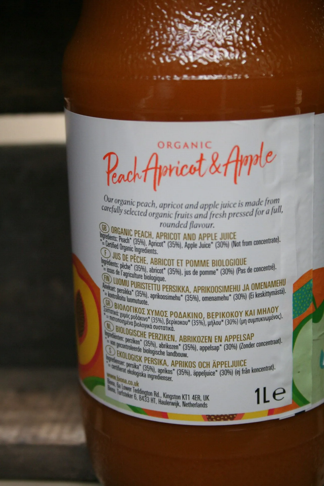 Biona organic apple and mango juice