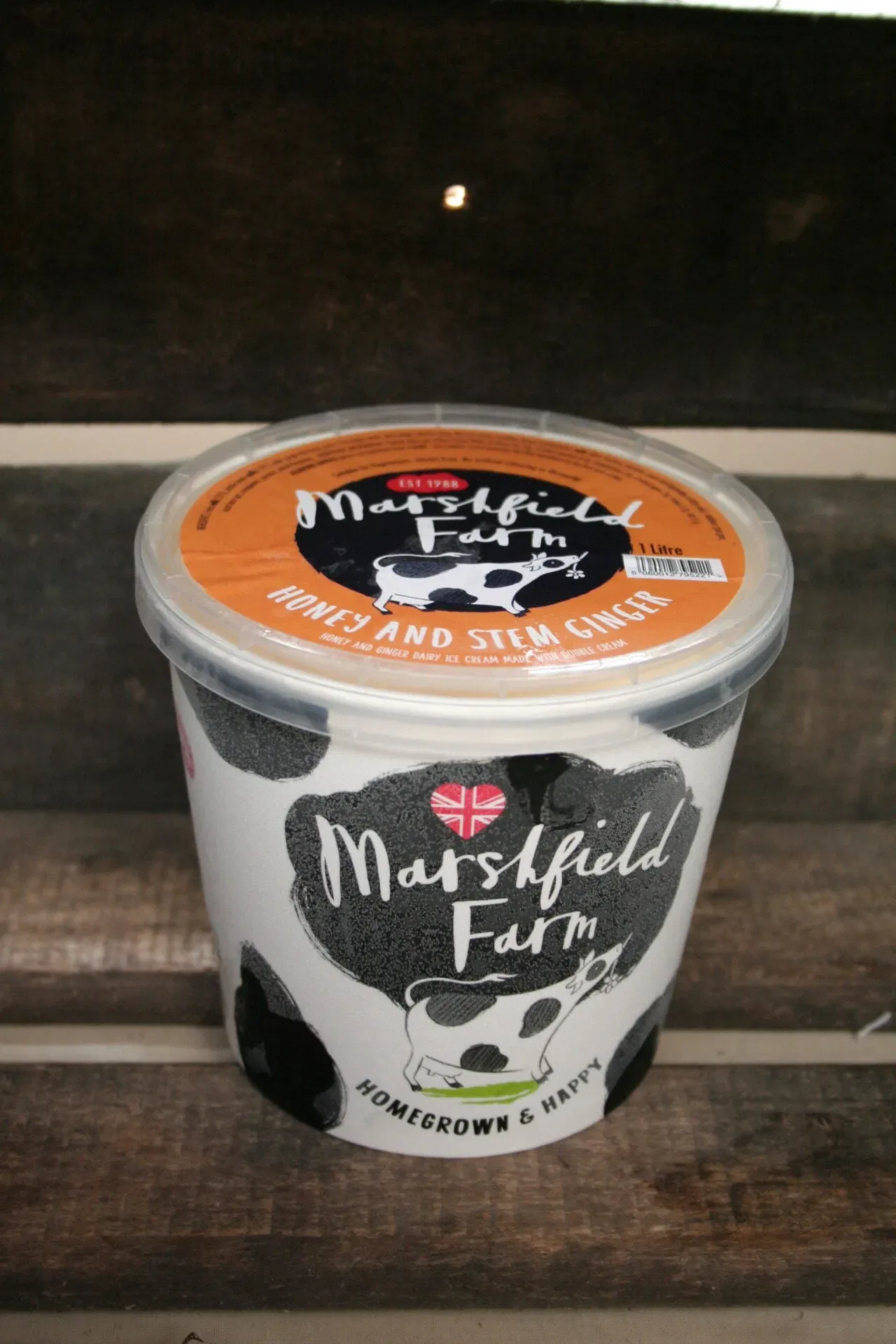 Marshfield honey and ginger icecream