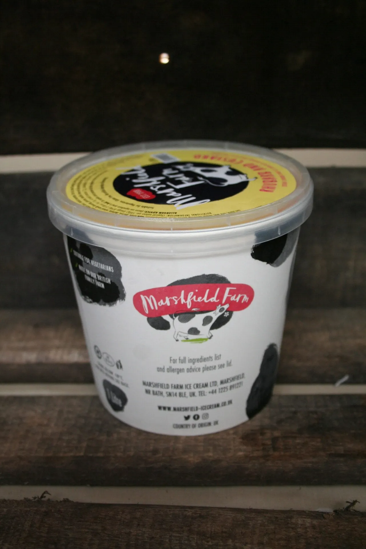 Marshfield rhubarb and custard ice cream
