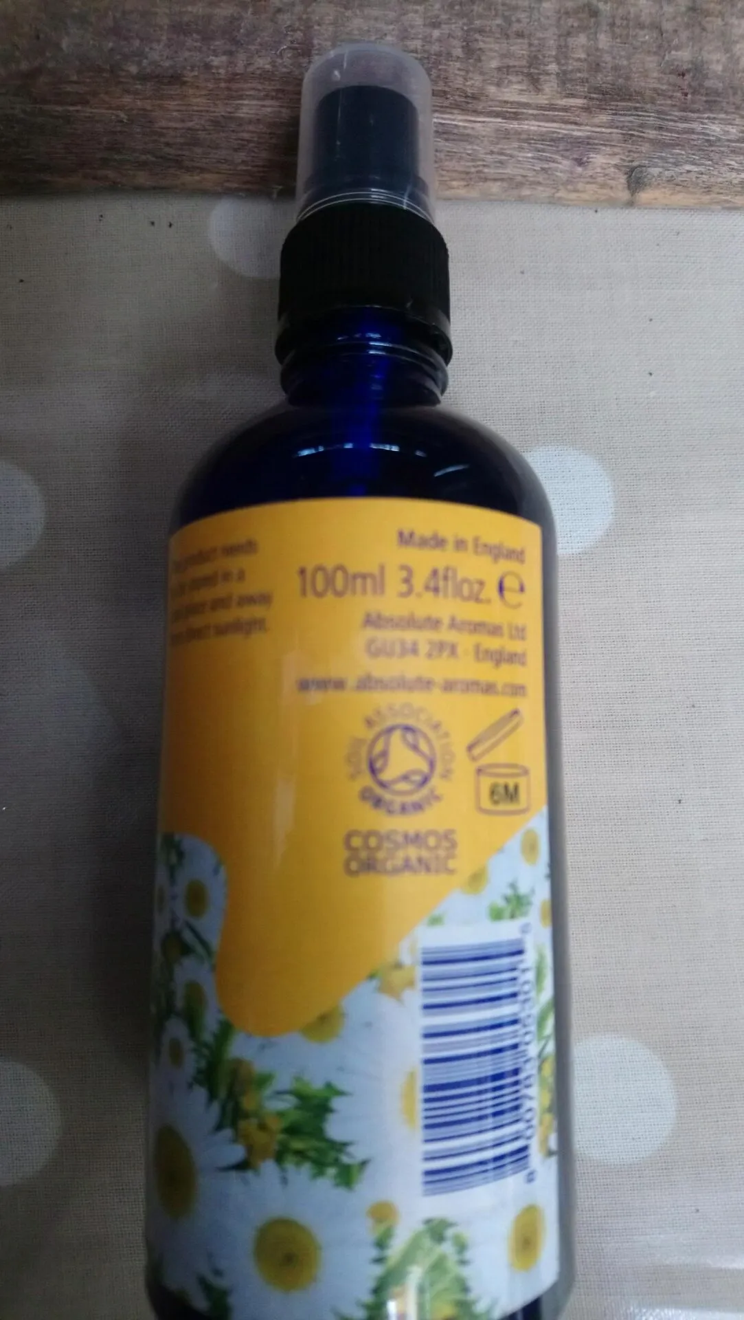 absolute aromas organic roman chamomile spray (100ml)