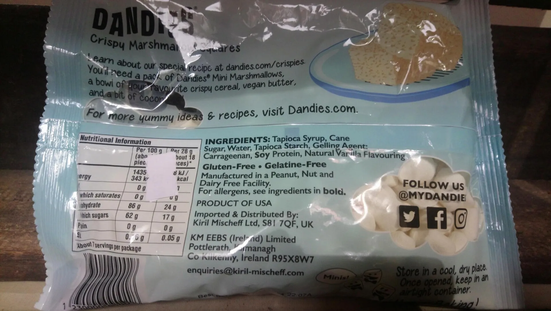 dandies vanilla vegan mini vanilla mashmallows