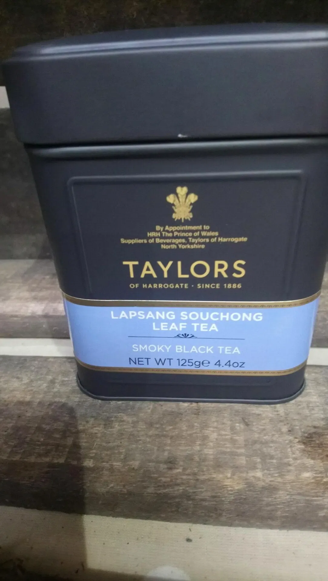 taylors of harrogate lapsang souchong leaf tea (tin caddy leaf tea 125g)